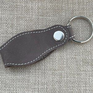 Key Chain Brown Genuine Leather Keys Holder Detachable to belt Keyrings